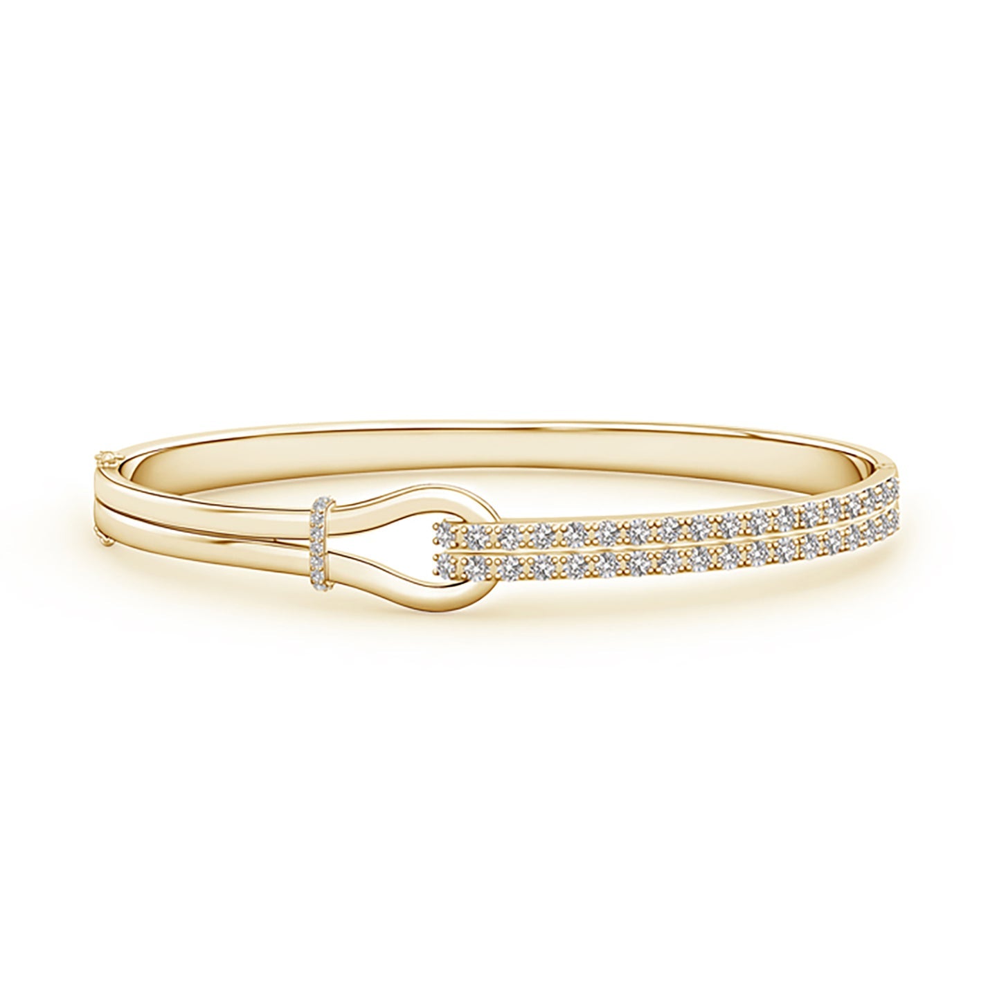 Infinity Knot Double Row Diamond Bangle