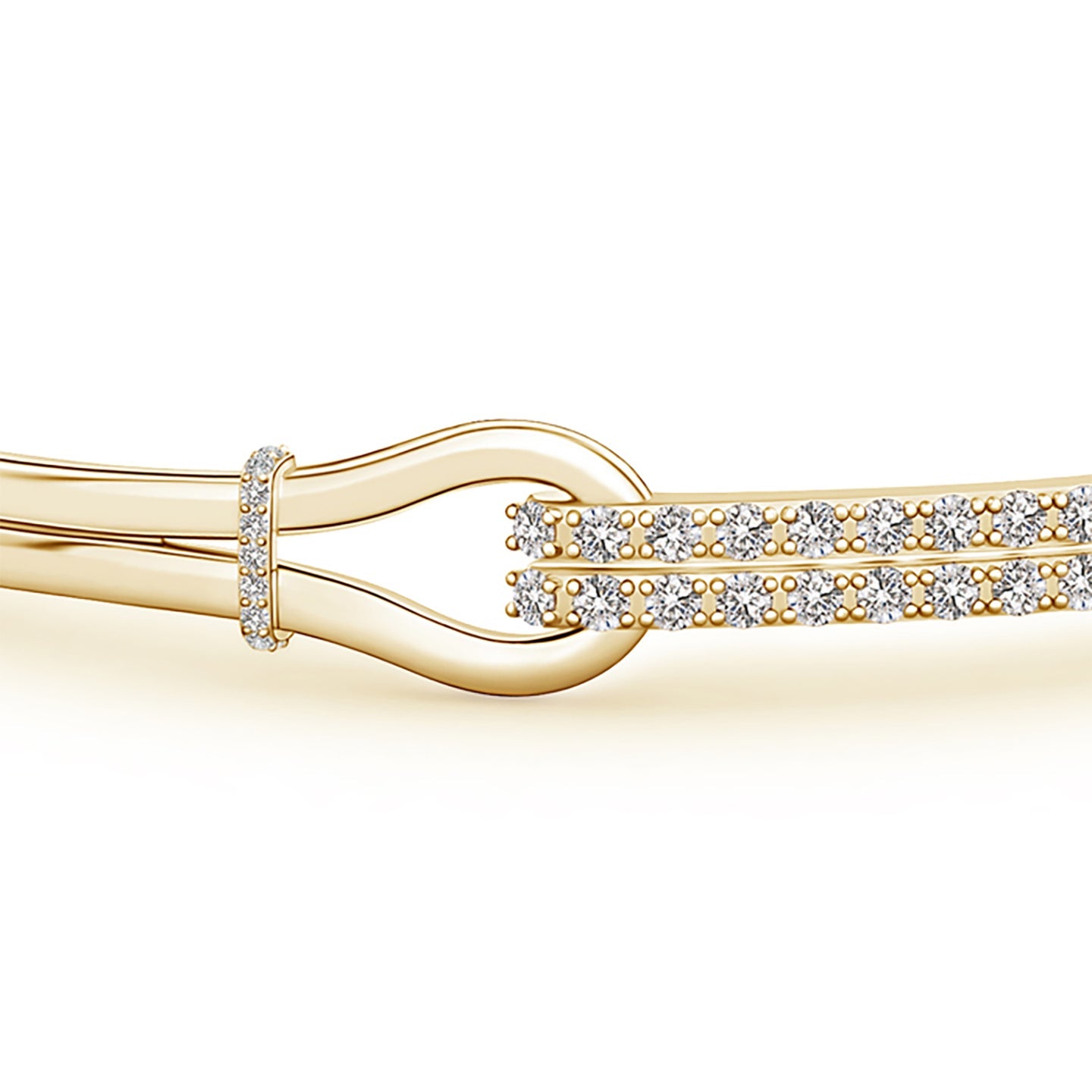 Infinity Knot Double Row Diamond Bangle
