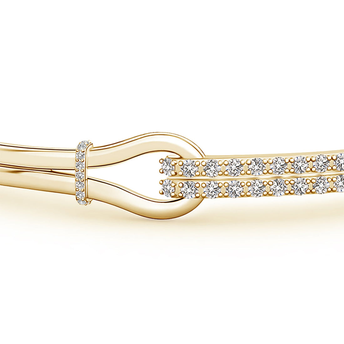Infinity Knot Double Row Diamond Bangle