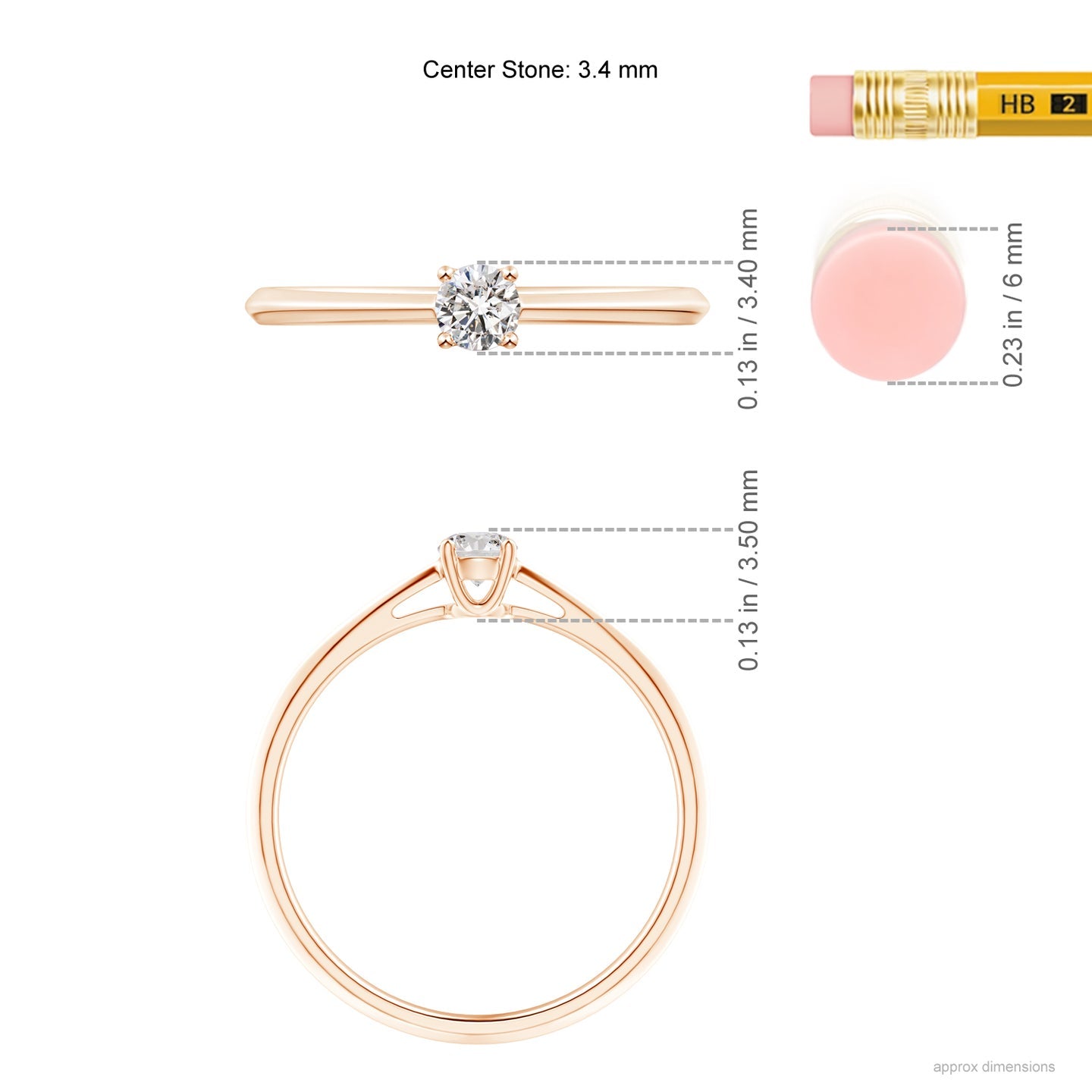 Knife-Edged Classic Round Diamond Solitaire Ring