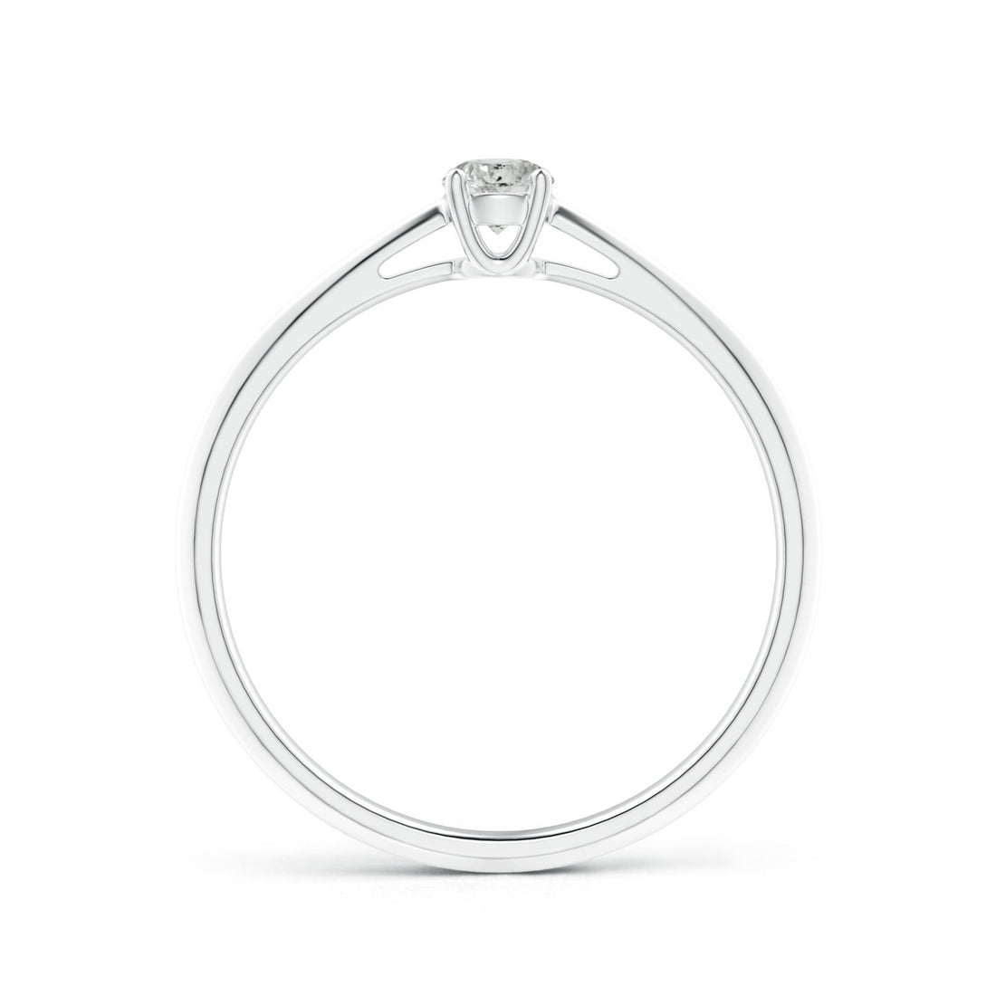 Knife-Edged Classic Round Diamond Solitaire Ring