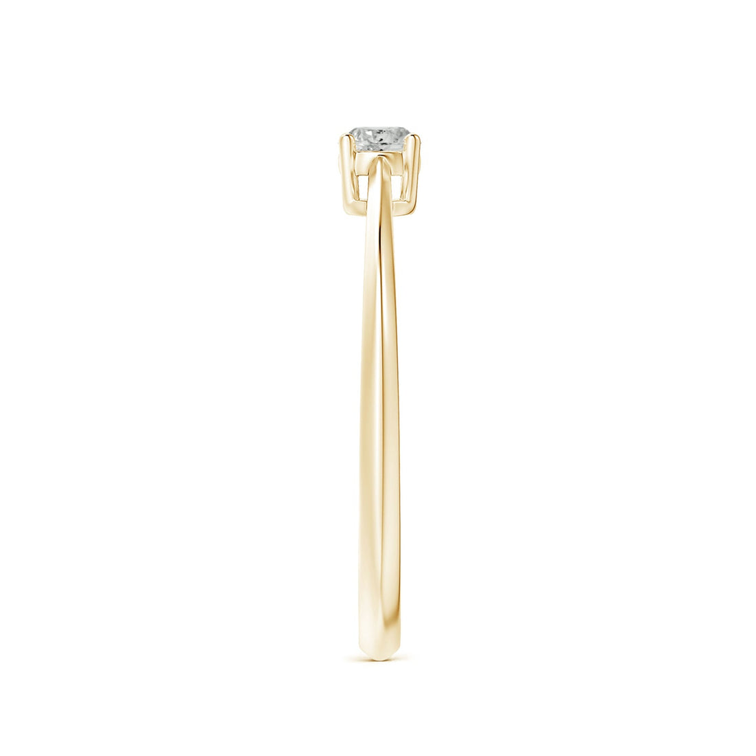 Knife-Edged Classic Round Diamond Solitaire Ring