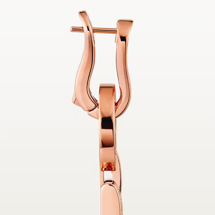 Geometric Link Diamond Drop Earrings
