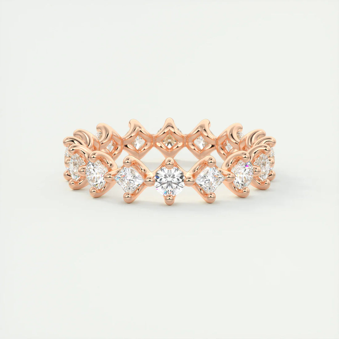 Round & Princess Eternity Band