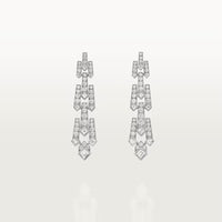Celestial Geometric Diamond Drop Earrings