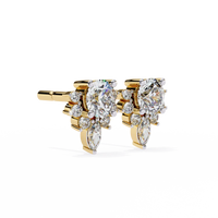 Aurelia Floral Diamond Cluster Stud Earrings ✨