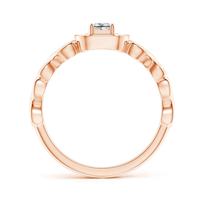 Princess-Cut Diamond Cushion Halo Promise Ring With Infinity Heart Motifs