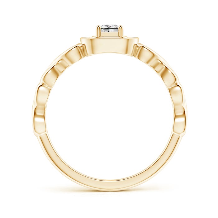 Princess-Cut Diamond Cushion Halo Promise Ring With Infinity Heart Motifs