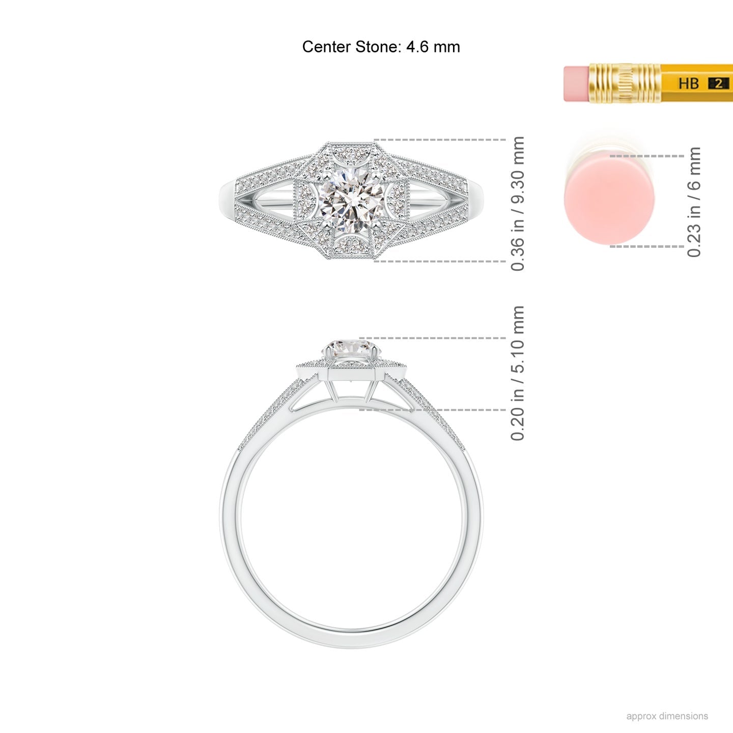 Art Deco Inspired Octagonal Halo Diamond Engagement Ring