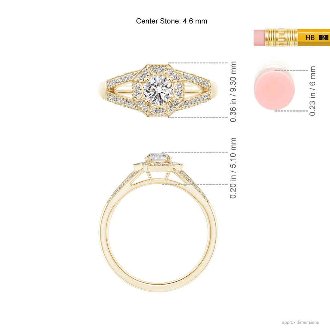 Art Deco Inspired Octagonal Halo Diamond Engagement Ring