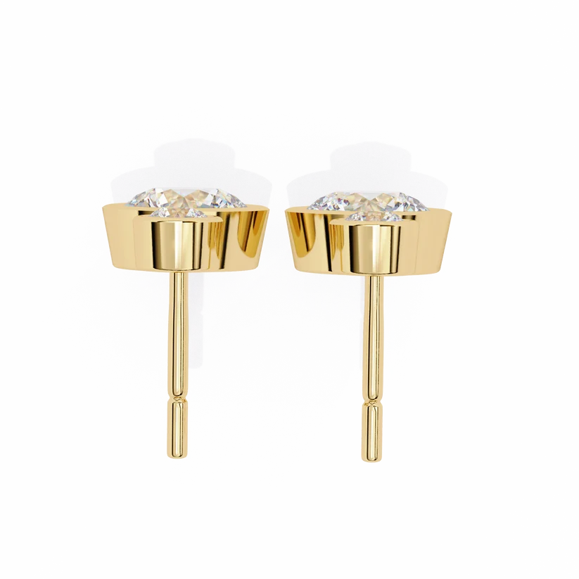 Round Brilliant Diamond Double Halo Drop Earrings