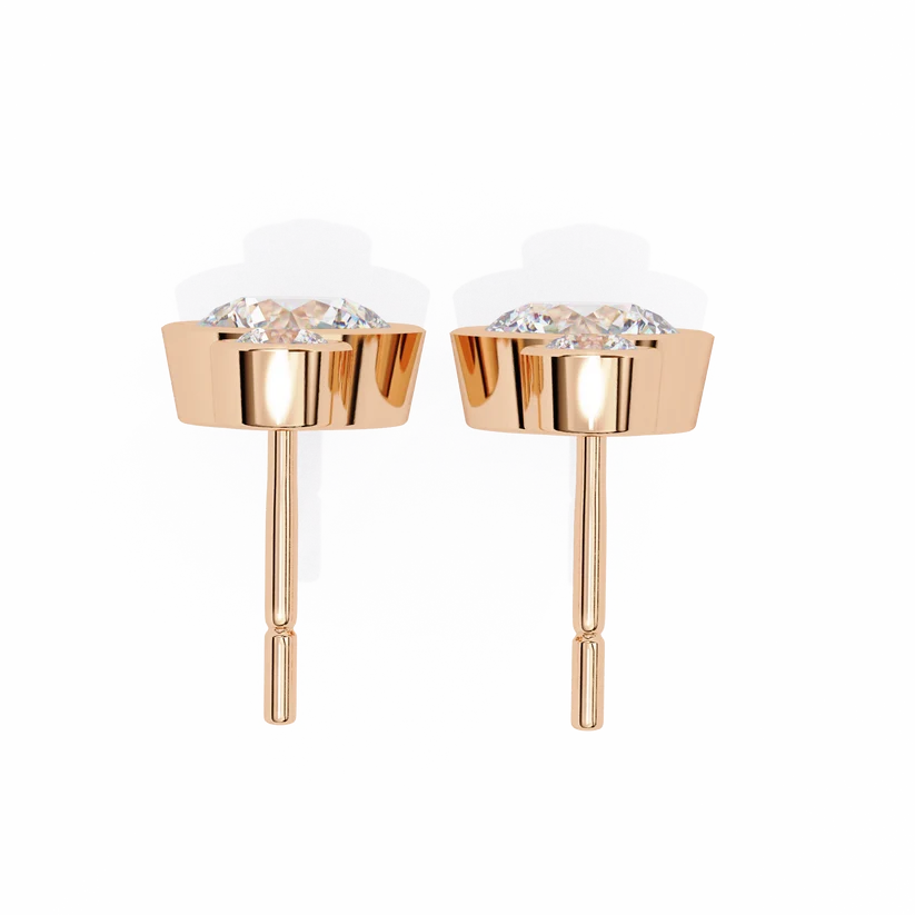 Round Brilliant Diamond Double Halo Drop Earrings