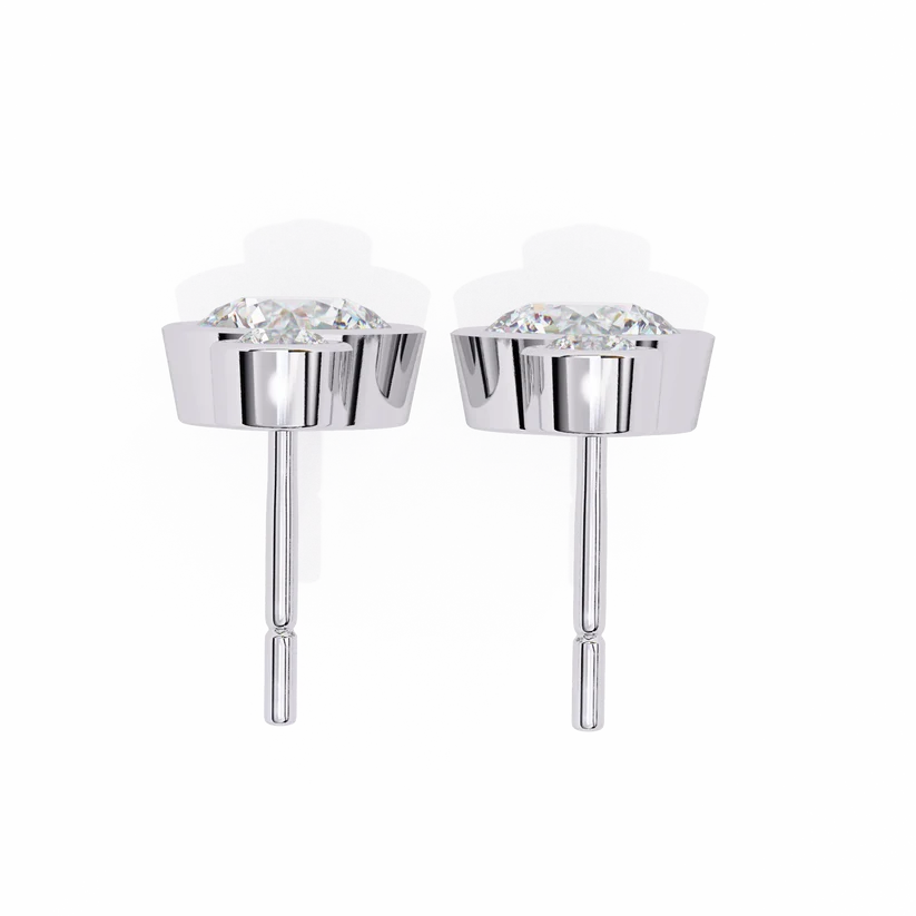 Round Brilliant Diamond Double Halo Drop Earrings