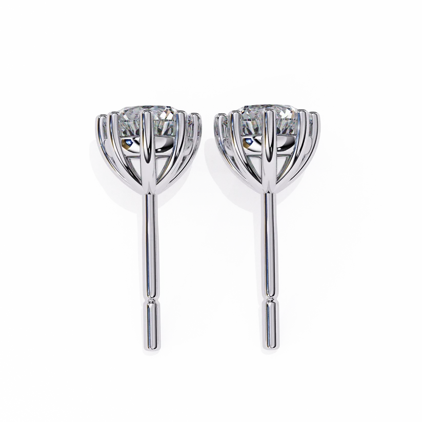 Classic Round Brilliant Diamond Stud Earrings