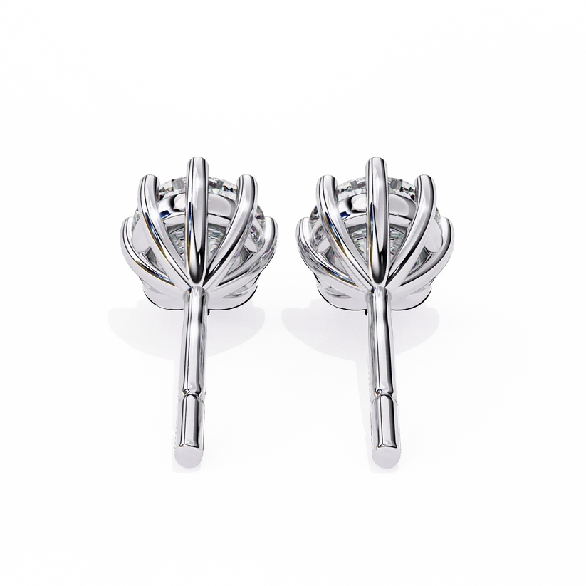 Classic Round Brilliant Diamond Stud Earrings