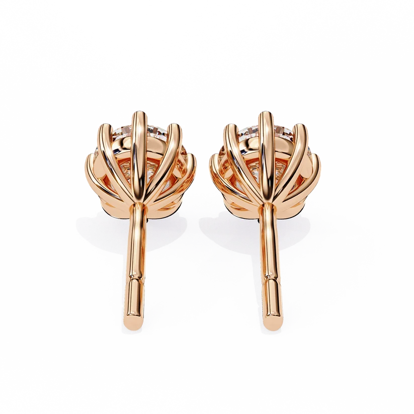 Classic Round Brilliant Diamond Stud Earrings