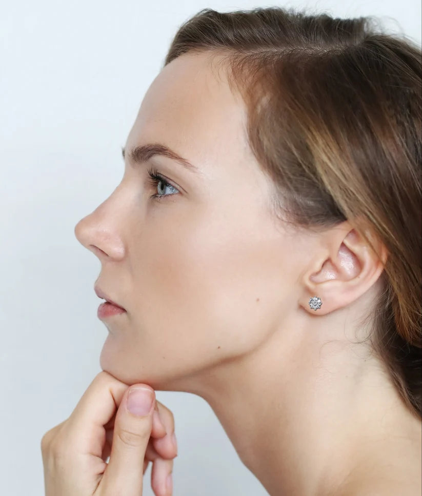 Classic Round Brilliant Diamond Stud Earrings