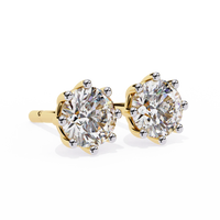 Classic Round Brilliant Diamond Stud Earrings