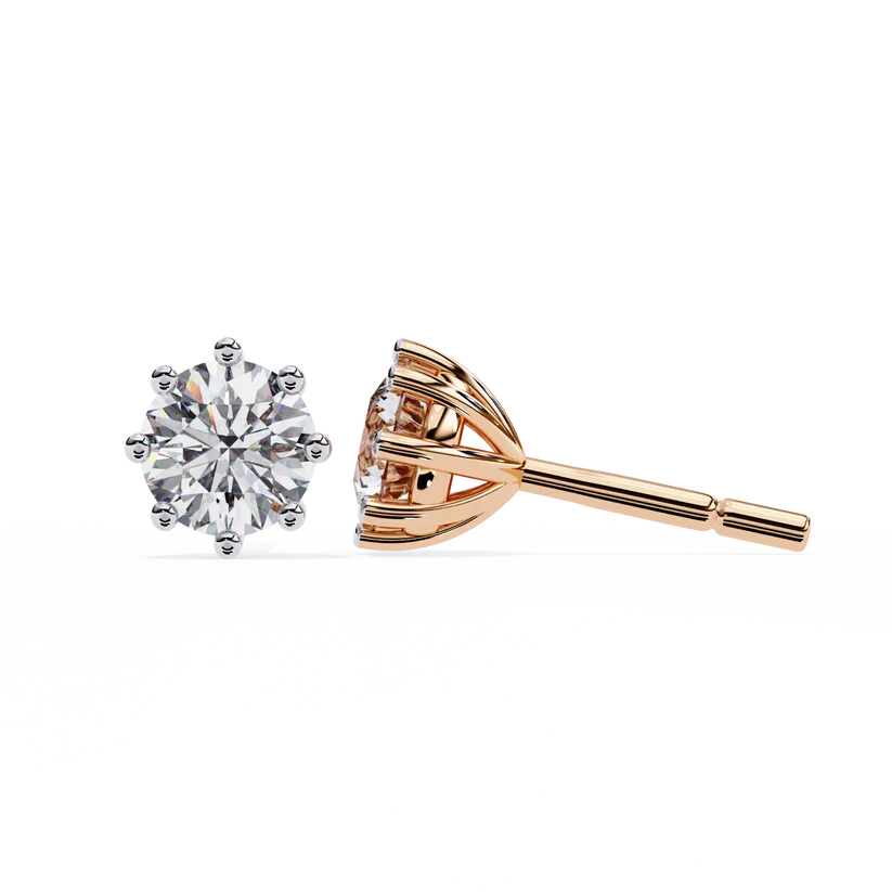Classic Round Brilliant Diamond Stud Earrings