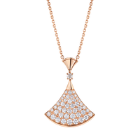 Celestial Fan Diamond Pendant Necklace