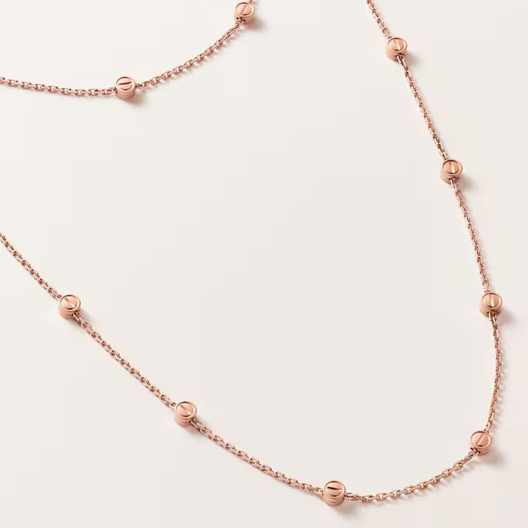 Celeste Beaded Layered Long Chain Necklace