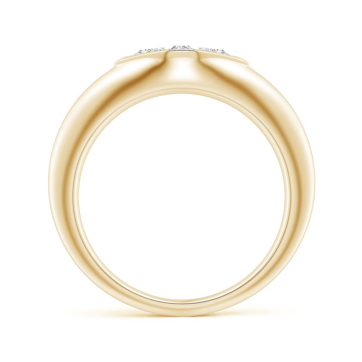 Bezel-Set Triangle And Baguette Diamond Signet Ring