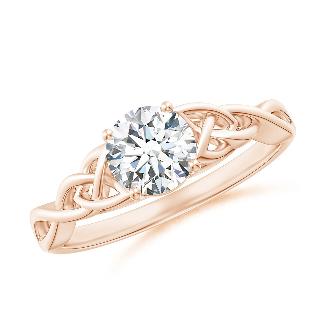 Celtic Knot Solitaire Lab Grown Diamond Engagement & Wedding Ring