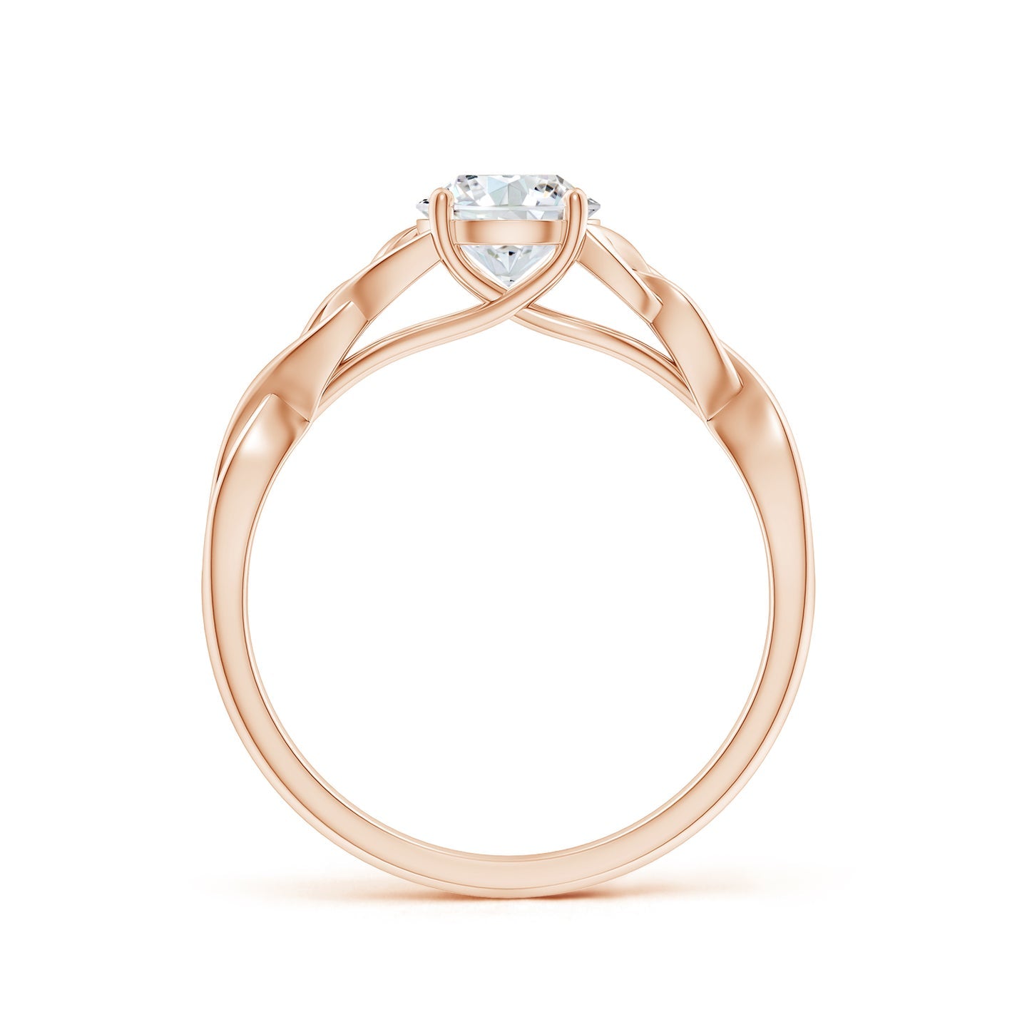 Celtic Knot Solitaire Lab Grown Diamond Engagement & Wedding Ring