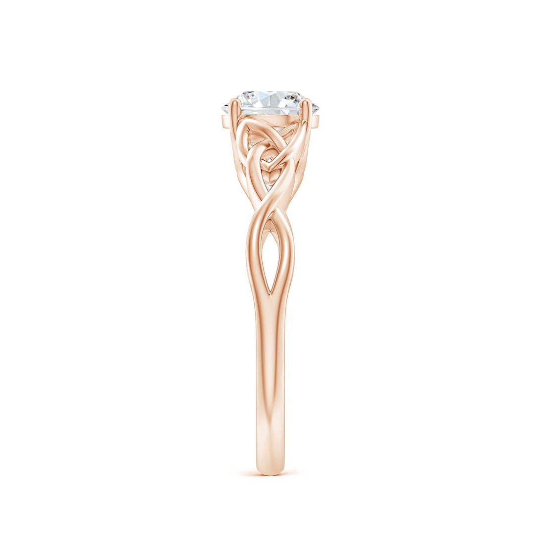 Celtic Knot Solitaire Lab Grown Diamond Engagement & Wedding Ring