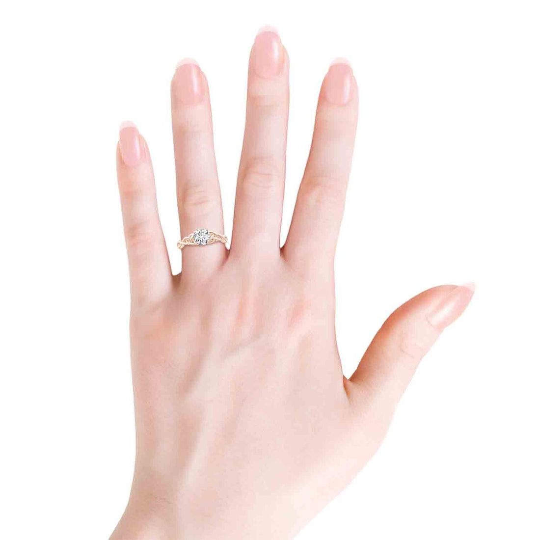 Celtic Knot Solitaire Lab Grown Diamond Engagement & Wedding Ring