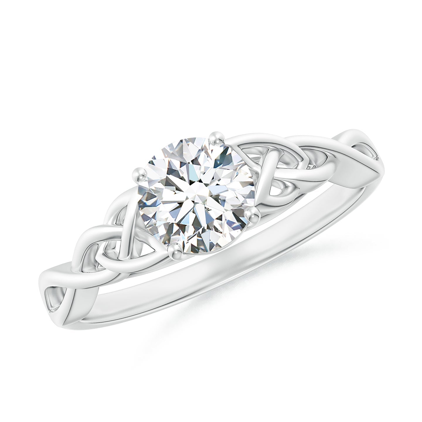 Celtic Knot Solitaire Lab Grown Diamond Engagement & Wedding Ring
