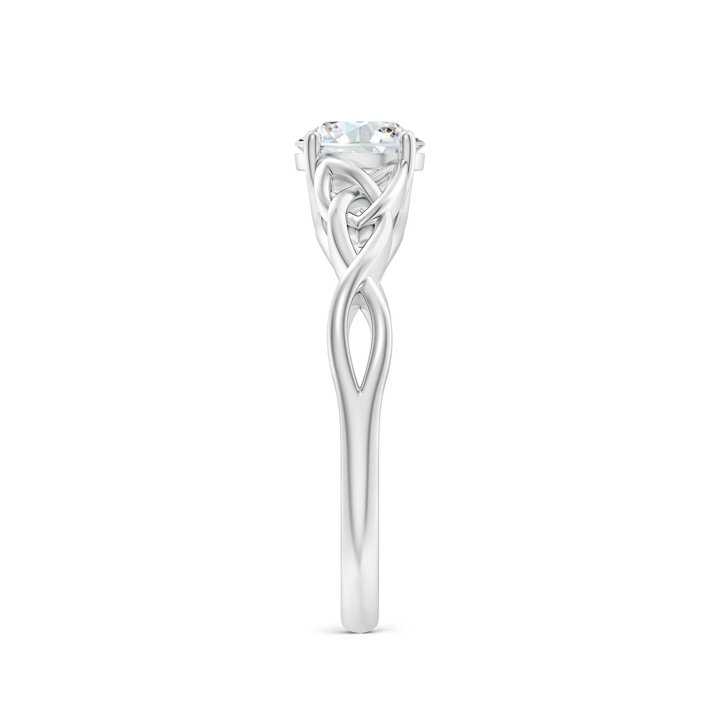 Celtic Knot Solitaire Lab Grown Diamond Engagement & Wedding Ring