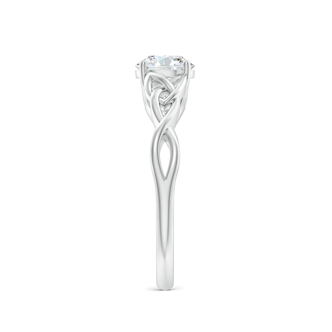 Celtic Knot Solitaire Lab Grown Diamond Engagement & Wedding Ring