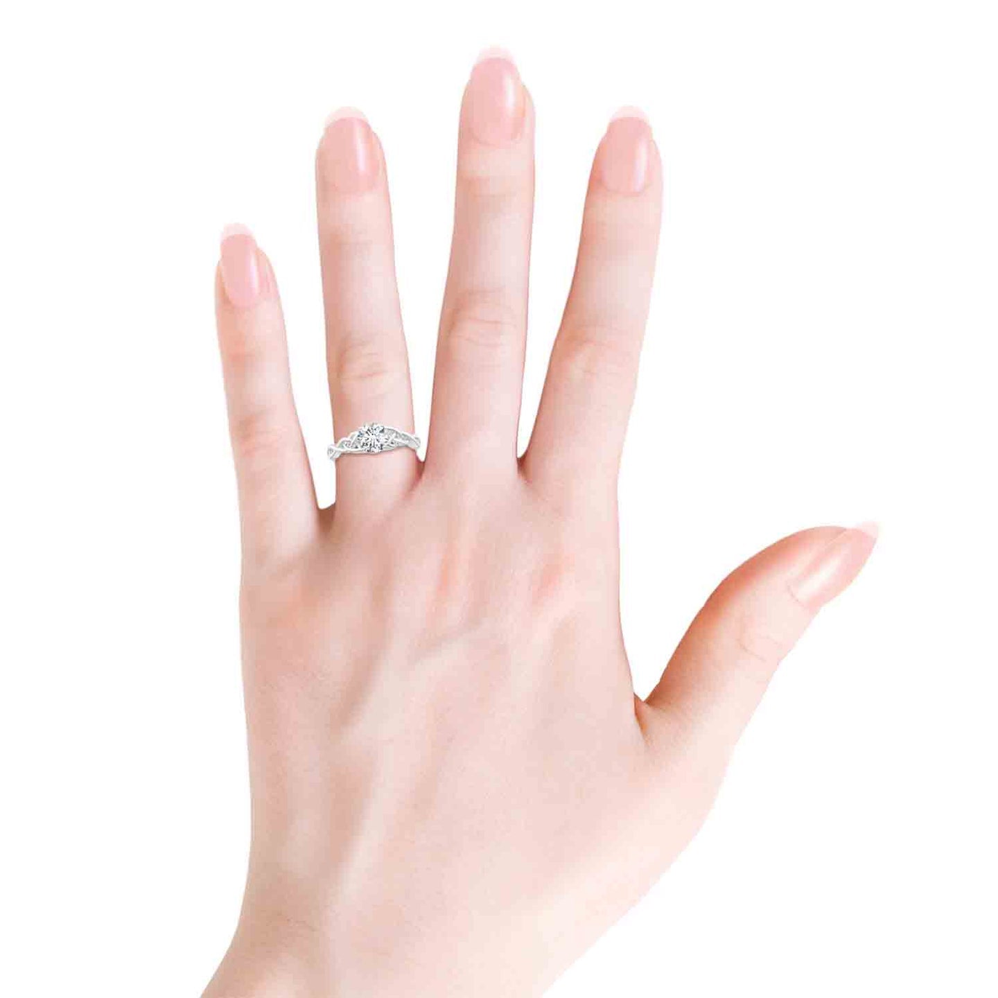 Celtic Knot Solitaire Lab Grown Diamond Engagement & Wedding Ring
