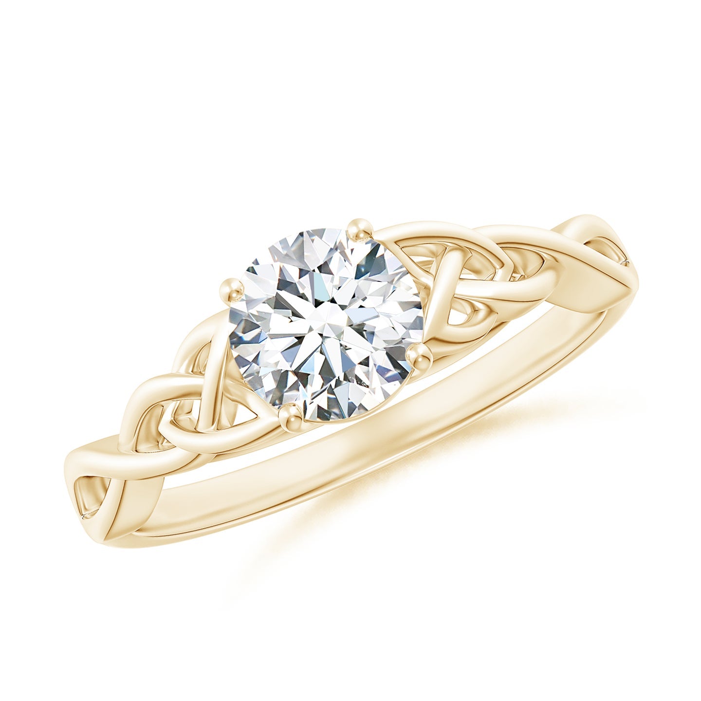 Celtic Knot Solitaire Lab Grown Diamond Engagement & Wedding Ring