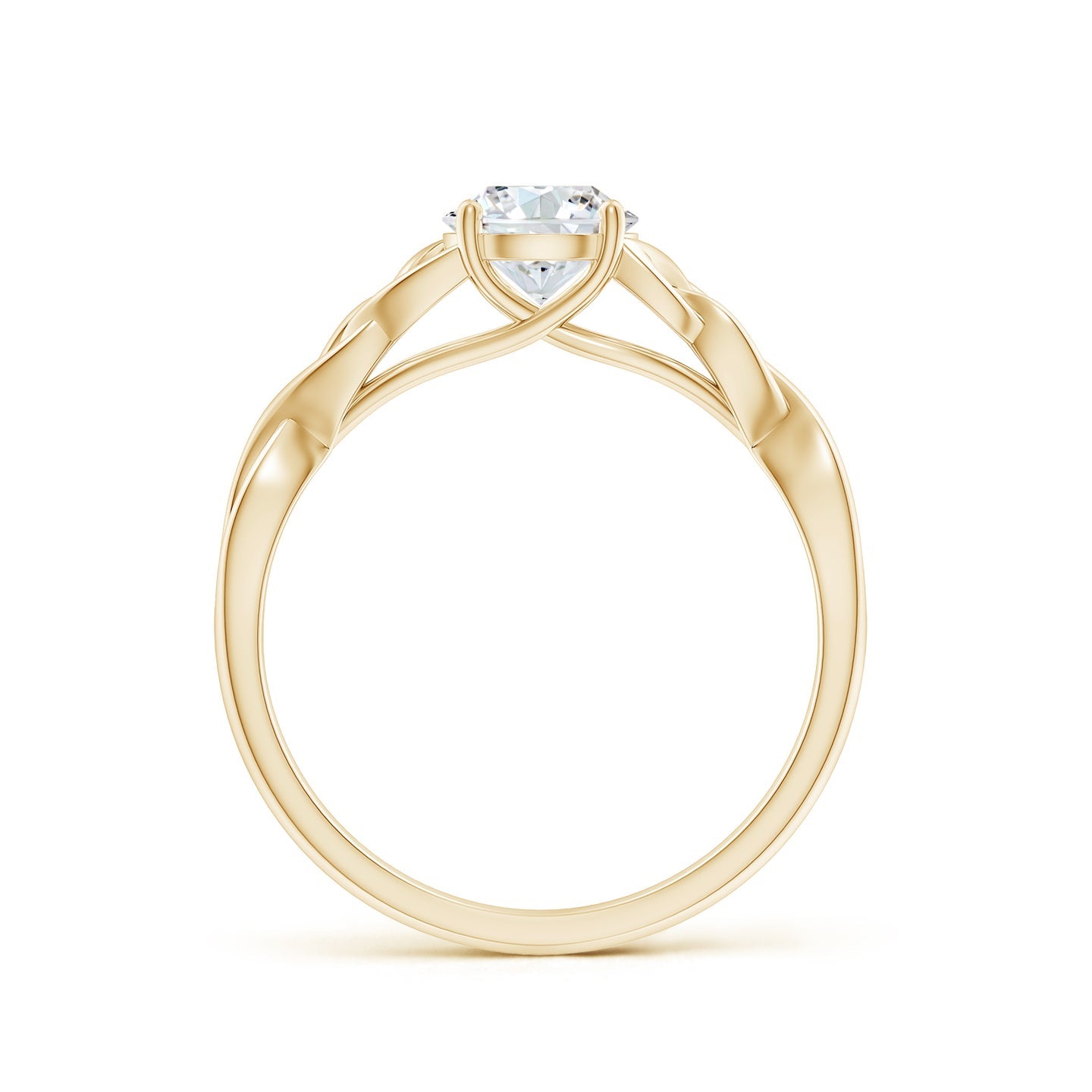 Celtic Knot Solitaire Lab Grown Diamond Engagement & Wedding Ring