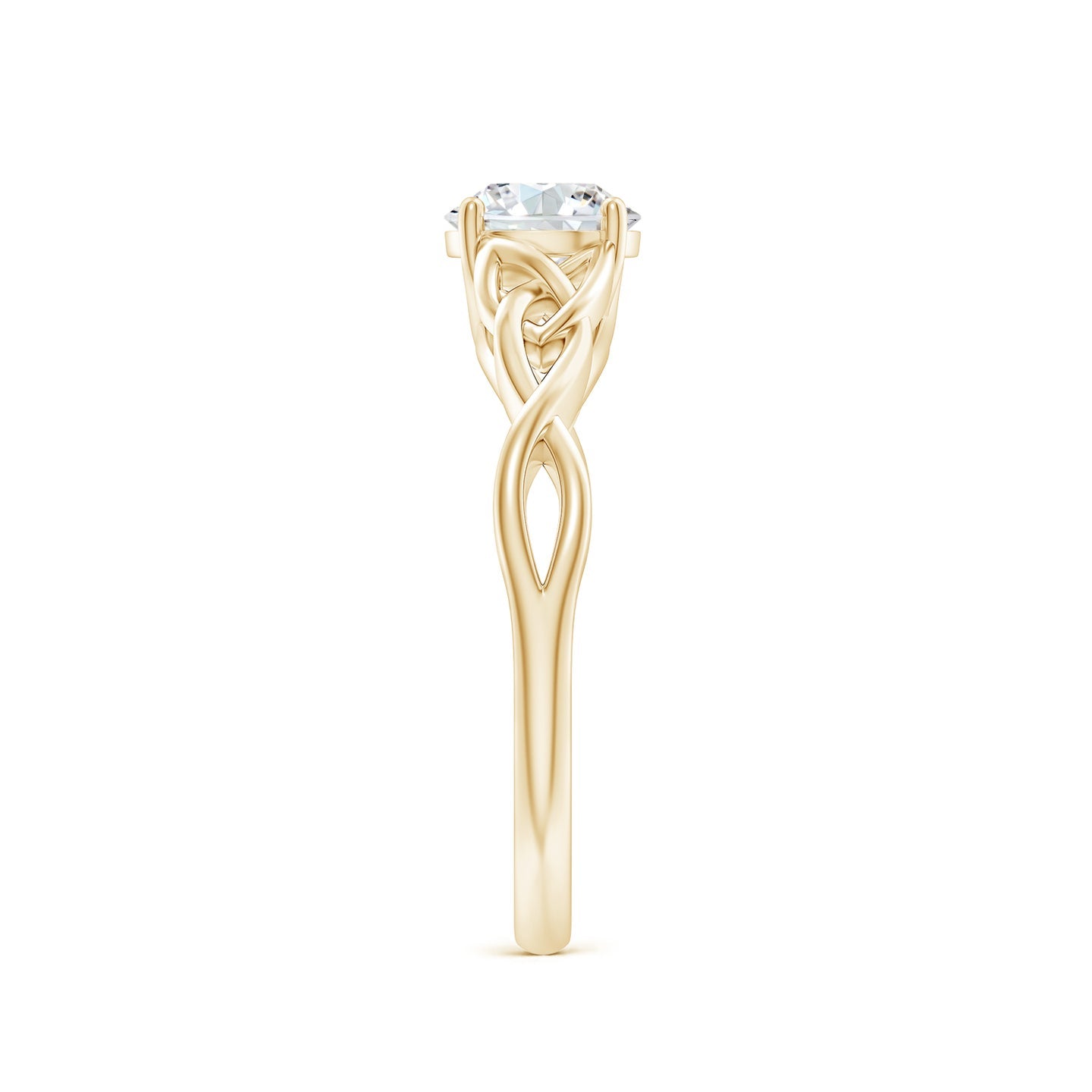 Celtic Knot Solitaire Lab Grown Diamond Engagement & Wedding Ring
