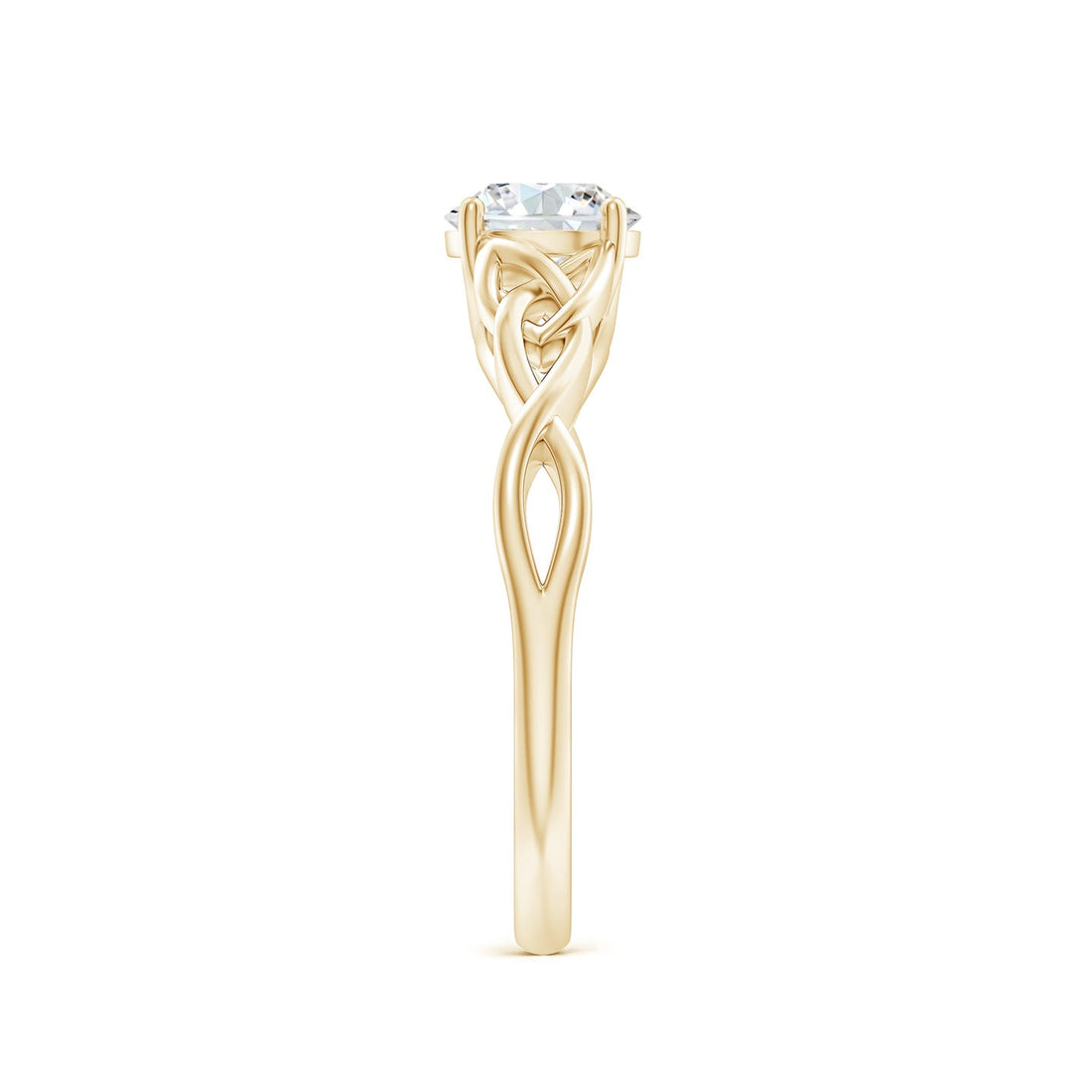 Celtic Knot Solitaire Lab Grown Diamond Engagement & Wedding Ring