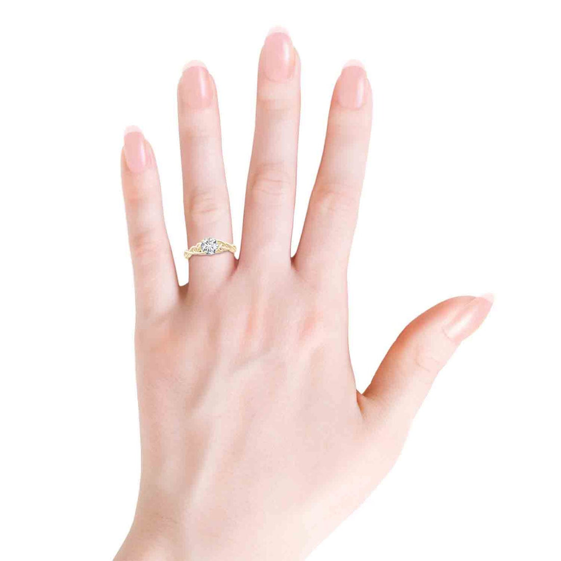 Celtic Knot Solitaire Lab Grown Diamond Engagement & Wedding Ring