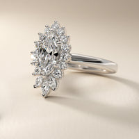 Royal Bloom Marquise Diamond Engagement Ring