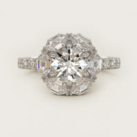 Imperial Fleur Round Diamond Engagement Ring