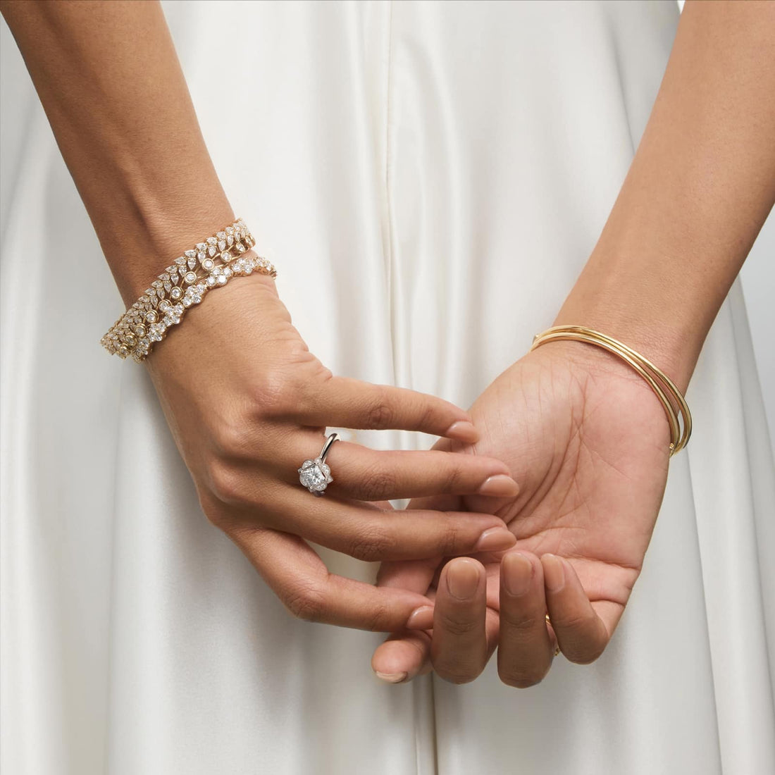 Celestial Bloom Princess Diamond Engagement Ring