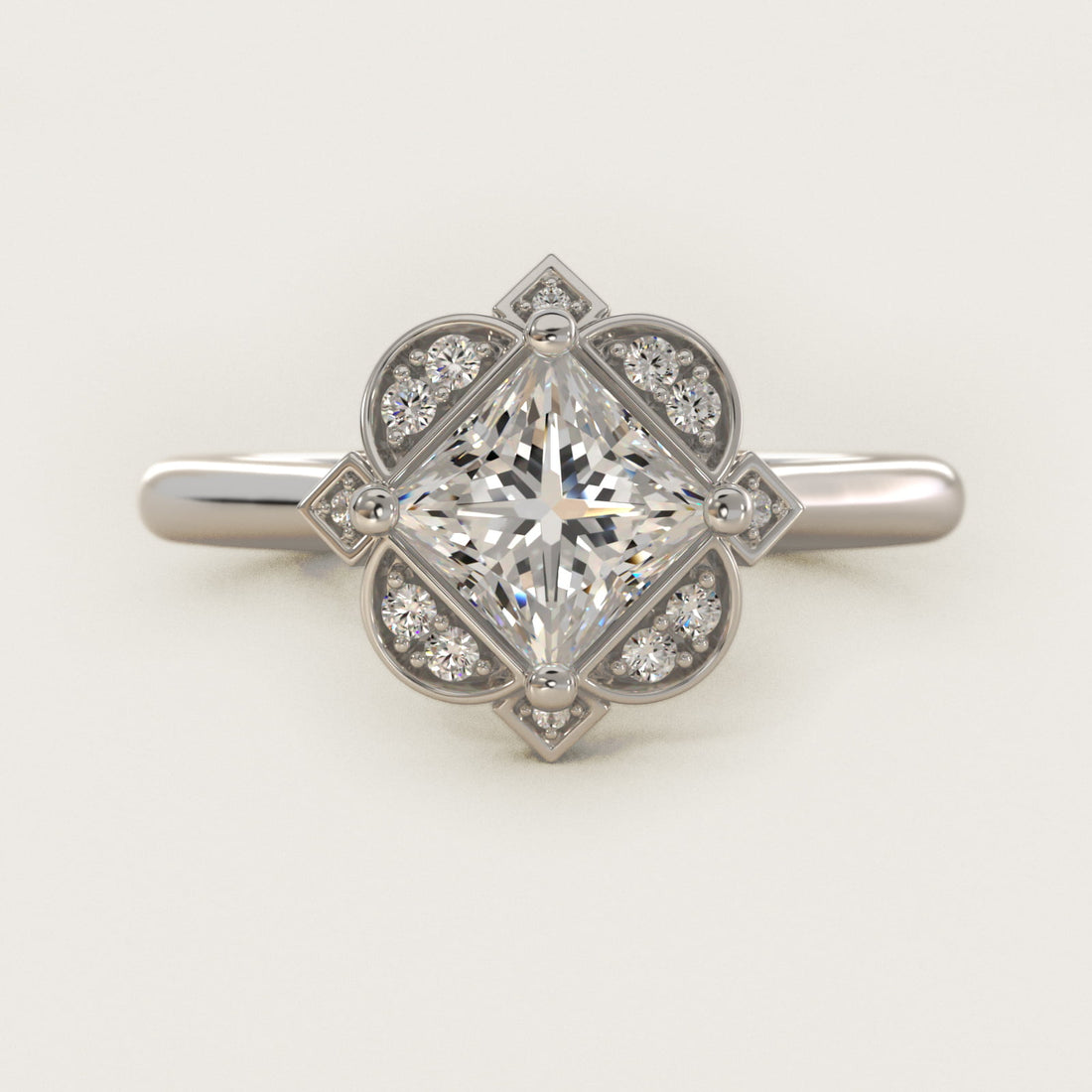 Celestial Bloom Princess Diamond Engagement Ring