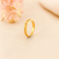 Eternal Radiance Textured Gold Ring
