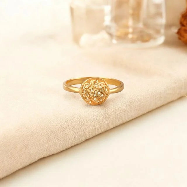 Aurelia Filigree Gold Ring