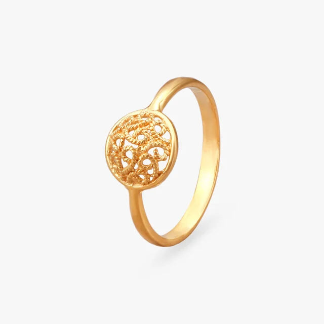 Aurelia Filigree Gold Ring