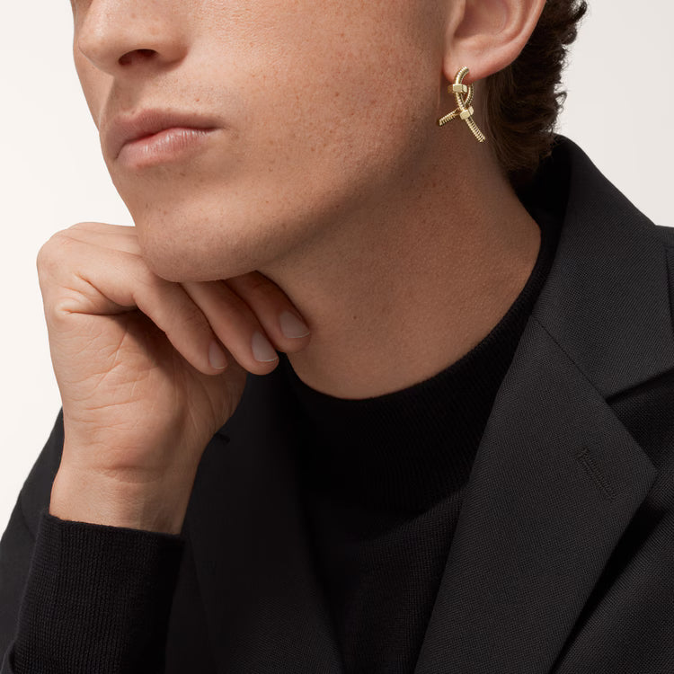 Aurelle Sculpted Coil Hoop Earrings
