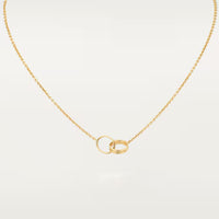 Interlocking Love Ring Pendant Necklace
