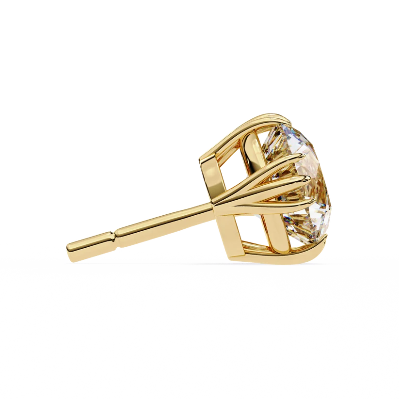Celeste Round Brilliant Diamond Stud Earrings