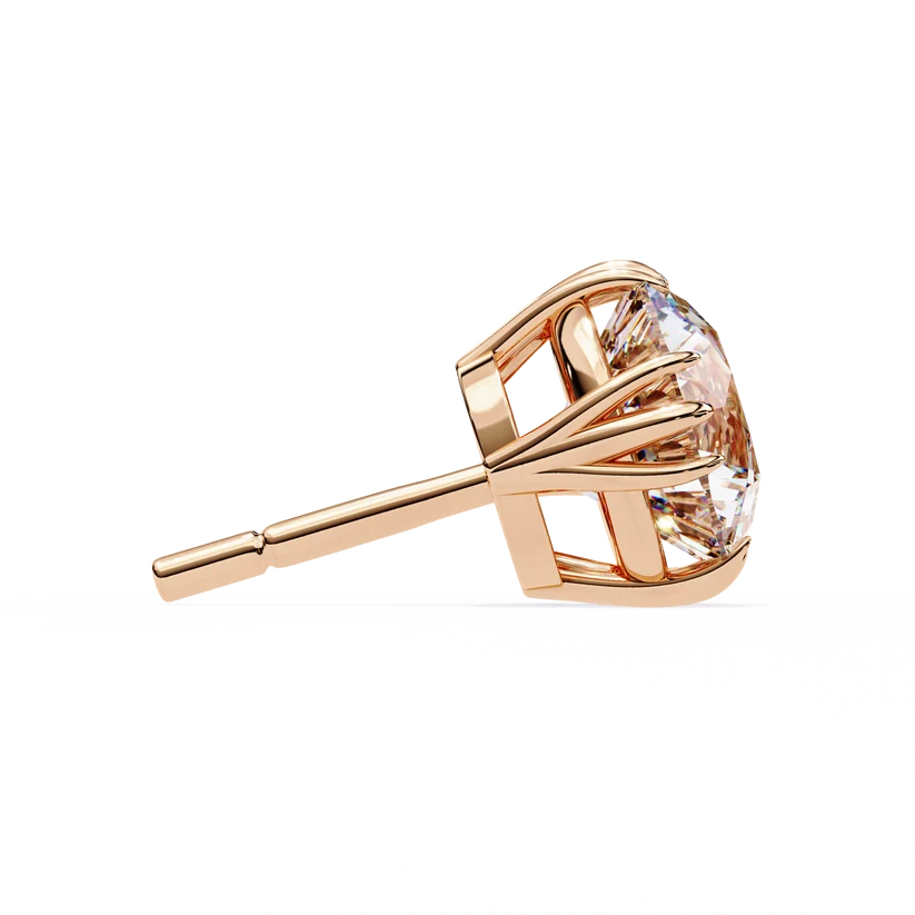 Celeste Round Brilliant Diamond Stud Earrings